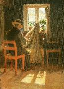 Anna Ancher kran wollesen boder garn oil painting